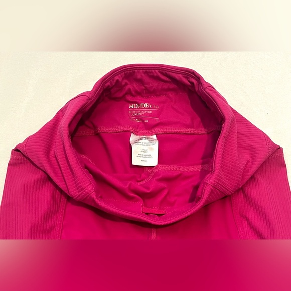 Mondetta Performance Luxury Women's Pink High-Waisted Biker Shorts XS - Picture 7 of 16